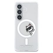 Samsung Galaxy S26+ Karl Lagerfeld IML Choupette Peekaboo Logo magnetisk-deksel - gjennomsiktig