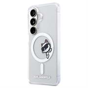 Samsung Galaxy S26 Karl Lagerfeld IML Choupette Peekaboo Logo magnetisk-deksel - gjennomsiktig