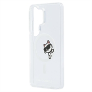 Samsung Galaxy S26 Ultra Karl Lagerfeld IML Choupette Peekaboo Logo magnetisk-deksel - gjennomsiktig
