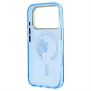 iPhone 18 Pro Karl Lagerfeld IML Choupette Peekaboo Logo magnetisk-deksel - Blå