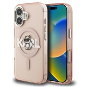 iPhone 16 Karl Lagerfeld IML Choupette Sketch Logo MagSafe-deksel