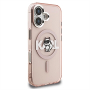 iPhone 16 Karl Lagerfeld IML Choupette Sketch Logo MagSafe-deksel