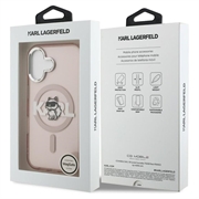 iPhone 16 Karl Lagerfeld IML Choupette Sketch Logo MagSafe-deksel