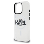 iPhone 16 Pro Max Karl Lagerfeld IML Choupette Sketch Logo MagSafe-deksel - gjennomsiktig