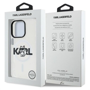 iPhone 16 Pro Max Karl Lagerfeld IML Choupette Sketch Logo MagSafe-deksel - gjennomsiktig