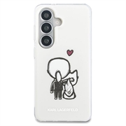 Samsung Galaxy S26 Karl Lagerfeld IML Karl&Choupette; Magnetisk-deksel med logo på baksiden - Gjennomsiktig