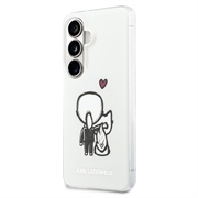 Samsung Galaxy S26 Karl Lagerfeld IML Karl&Choupette; Magnetisk-deksel med logo på baksiden - Gjennomsiktig