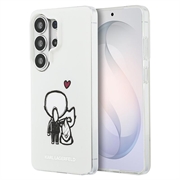 Samsung Galaxy S26 Ultra Karl Lagerfeld IML Karl&Choupette Magnetisk-deksel med logo på baksiden - Gjennomsiktig
