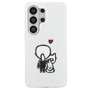 Samsung Galaxy S26 Ultra Karl Lagerfeld IML Karl&Choupette Magnetisk-deksel med logo på baksiden - Gjennomsiktig