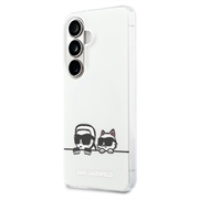 Samsung Galaxy S26+ Karl Lagerfeld IML Karl&Choupette Peekaboo Logo magnetisk-deksel - hvit