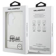 Samsung Galaxy S26+ Karl Lagerfeld IML Karl&Choupette; Peekaboo Logo magnetisk-deksel - hvit
