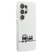 Samsung Galaxy S26 Ultra Karl Lagerfeld IML Karl&Choupette Peekaboo Logo magnetisk-deksel - hvit