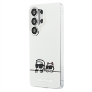 Samsung Galaxy S26 Ultra Karl Lagerfeld IML Karl&Choupette Peekaboo Logo magnetisk-deksel - hvit