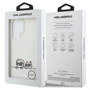 Samsung Galaxy S26 Ultra Karl Lagerfeld IML Karl&Choupette Peekaboo Logo magnetisk-deksel - hvit