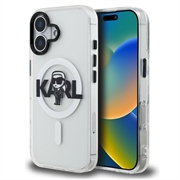 iPhone 16 Karl Lagerfeld IML Karl Sketch Logo MagSafe-deksel - gjennomsiktig