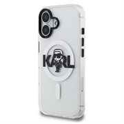 iPhone 16 Karl Lagerfeld IML Karl Sketch Logo MagSafe-deksel - gjennomsiktig