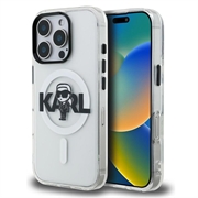 iPhone 16 Pro Karl Lagerfeld IML Karl Sketch Logo MagSafe-deksel - gjennomsiktig