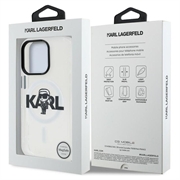iPhone 16 Pro Max Karl Lagerfeld IML Karl Sketch Logo MagSafe-deksel - gjennomsiktig