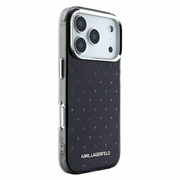 iPhone 18 Pro/17 Pro Karl Lagerfeld IML-strass over hele overflaten/galvanisert logo hybrid-deksel - svart