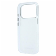 iPhone 18 Pro Max/17 Pro Max Karl Lagerfeld IML-strass over hele overflaten/galvanisert logo hybrid-deksel - hvit