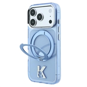 iPhone 18 Pro/17 Pro Karl Lagerfeld IML Ring Stand 360 Kameo Metal MagSafe-deksel - Lysblå