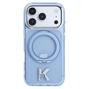 iPhone 18 Pro/17 Pro Karl Lagerfeld IML Ring Stand 360 Kameo Metal MagSafe-deksel - Lysblå