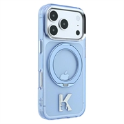 iPhone 18 Pro/17 Pro Karl Lagerfeld IML Ring Stand 360 Kameo Metal MagSafe-deksel - Lysblå