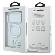 iPhone 18 Pro Max/17 Pro Max Karl Lagerfeld IML Ring Stand 360 Kameo Metal MagSafe-deksel - gjennomsiktig