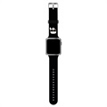 Karl Lagerfeld Ikonik Apple Watch Ultra 2/Ultra/9/8/SE (2022)/7/SE/6/5/4/3/2/1 Stropp - 49mm/45mm/44mm/42mm - Svart
