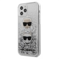 Karl Lagerfeld Ikonik Liquid Glitter iPhone 12/12 Pro Deksel - Sølv