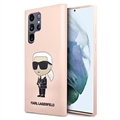 Karl Lagerfeld Ikonik Samsung Galaxy S23 Ultra 5G Silikondeksel - Rosa