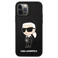 Karl Lagerfeld iPhone 12/12 Pro silikondeksel - Svart