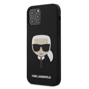 Karl Lagerfeld iPhone 12/12 Pro Silikondeksel - Svart