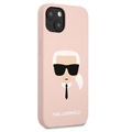 Karl Lagerfeld Karl Head iPhone 13 Silikondeksel - Lyserosa