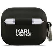 AirPods Pro 3 Karl Lagerfeld Karl & Choupette 3D silikonetui - svart