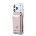 Karl Lagerfeld Karl & Choupette magnetisk kortholder med stativ og speil - rosa