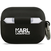 AirPods Pro 3 Karl Lagerfeld Karl Head 3D Silikondeksel - Svart