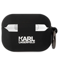 Karl Lagerfeld Karl Head 3D AirPods Pro 2 Silikondeksel - Svart