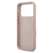 iPhone 18 Pro Max Karl Lagerfeld Karl and Choupette MagSafe-deksel i flytende silikon - Rosa