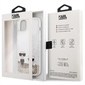 Karl Lagerfeld Liquid Glitter Karl & Choupette iPhone 14 Plus Deksel - Gull