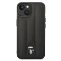 Karl Lagerfeld Quilted Puffy Ikonik Logo iPhone 14 Hybrid-deksel - Svart