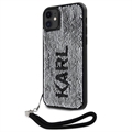 iPhone 11 Karl Lagerfeld Reversible Sequins Deksel - Svart / Sølv