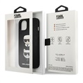 Karl Lagerfeld Saffiano K&C Heads iPhone 13 Mini Deksel - Svart