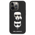 Karl Lagerfeld Saffiano K&C Heads iPhone 13 Pro Deksel - Svart