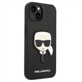 Karl Lagerfeld Saffiano Karl\'s Head iPhone 14 Deksel - Svart