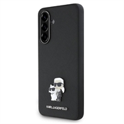 Samsung Galaxy A36 Karl Lagerfeld Saffiano Metal Karl and Choupette-deksel - Svart