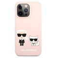 Karl Lagerfeld Karl & Choupette iPhone 13 Pro Max Silikondeksel - Lyserosa