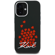 iPhone 16 Karl Lagerfeld Silicone Heart Sign Logo MagSafe-deksel - svart