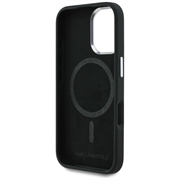 iPhone 16 Karl Lagerfeld Silicone Heart Sign Logo MagSafe-deksel - svart