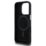 iPhone 16 Pro Max Karl Lagerfeld Silicone Heart Sign Logo MagSafe-deksel - svart